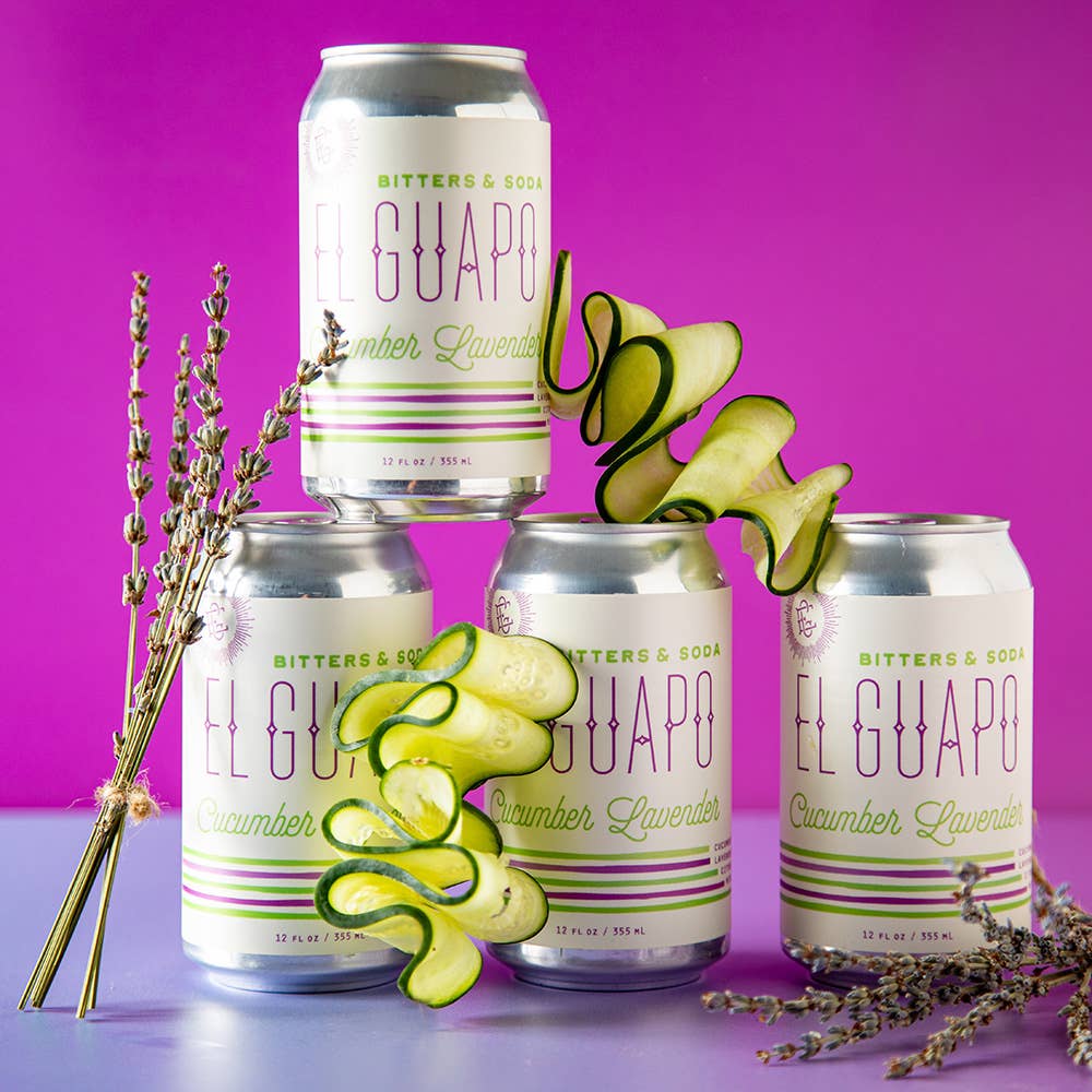 El Guapo - Bitters & Soda: Cucumber Lavender - As Seen On Today Show 🥒
