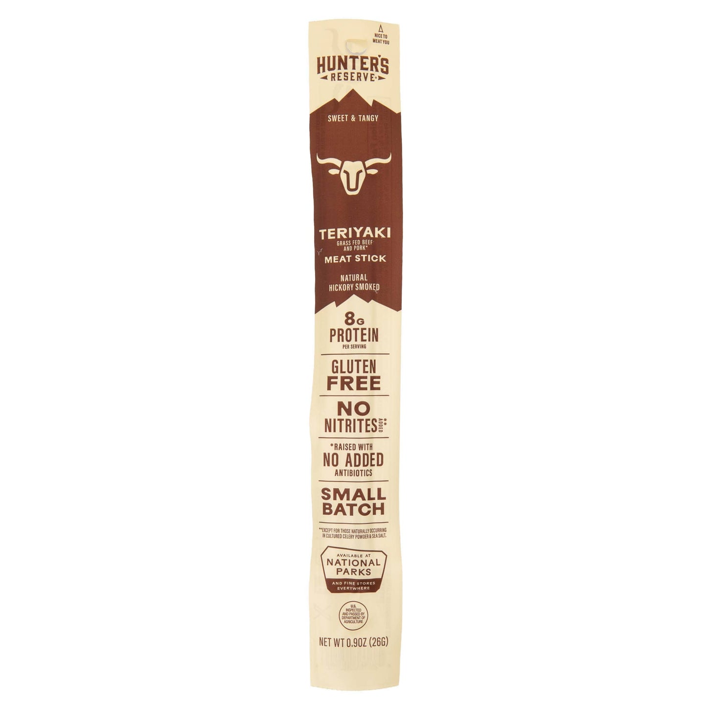 Hunter's Reserve - Teriyaki Grass Fed Beef Meat Stick