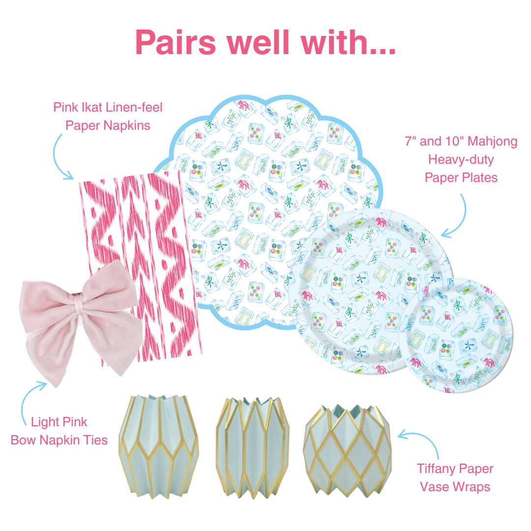 Lucy Grymes Designs - Mahjong x Brake Ink Scalloped Paper Placemats | Set of 24
