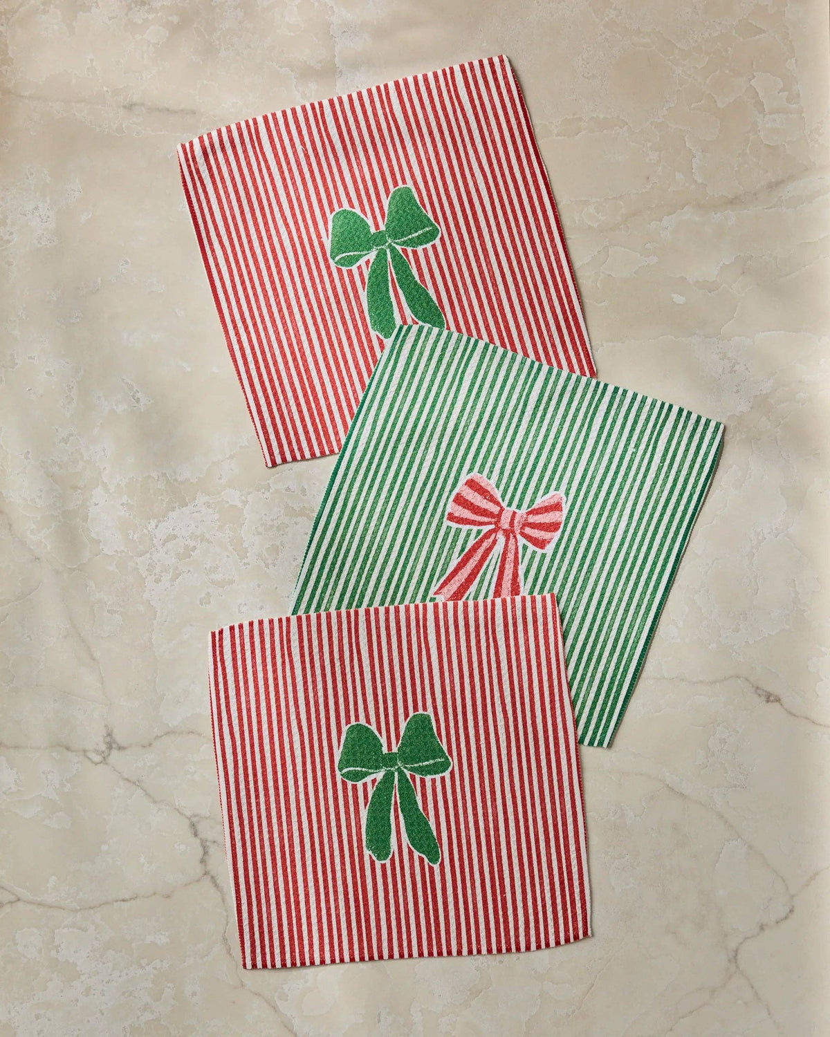 Ribbon Bows Dishcloth Set - Holiday 2026