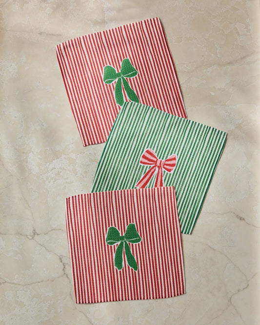Ribbon Bows Dishcloth Set - Holiday 2026