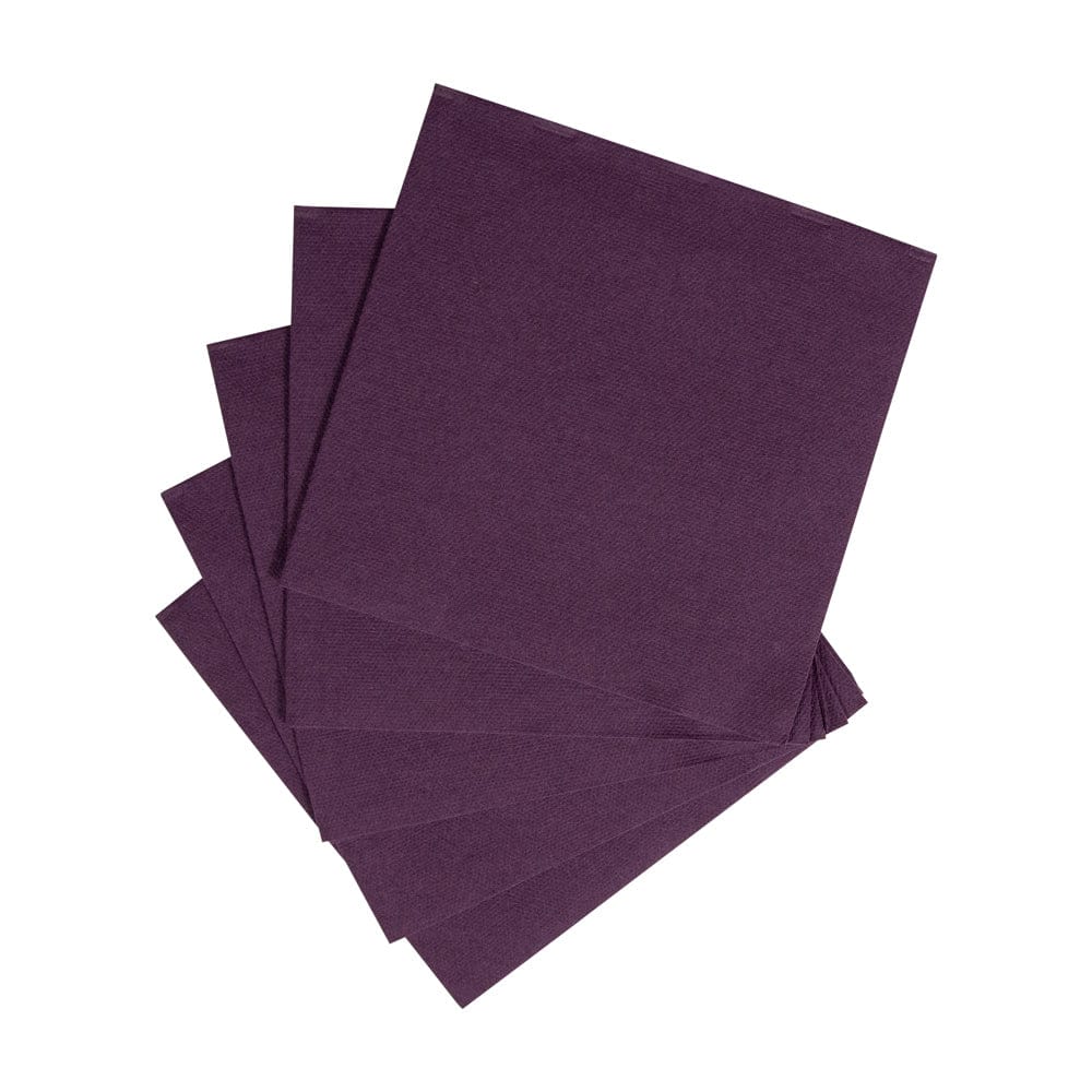 Paper Linen Aubergine Cocktail Napkin