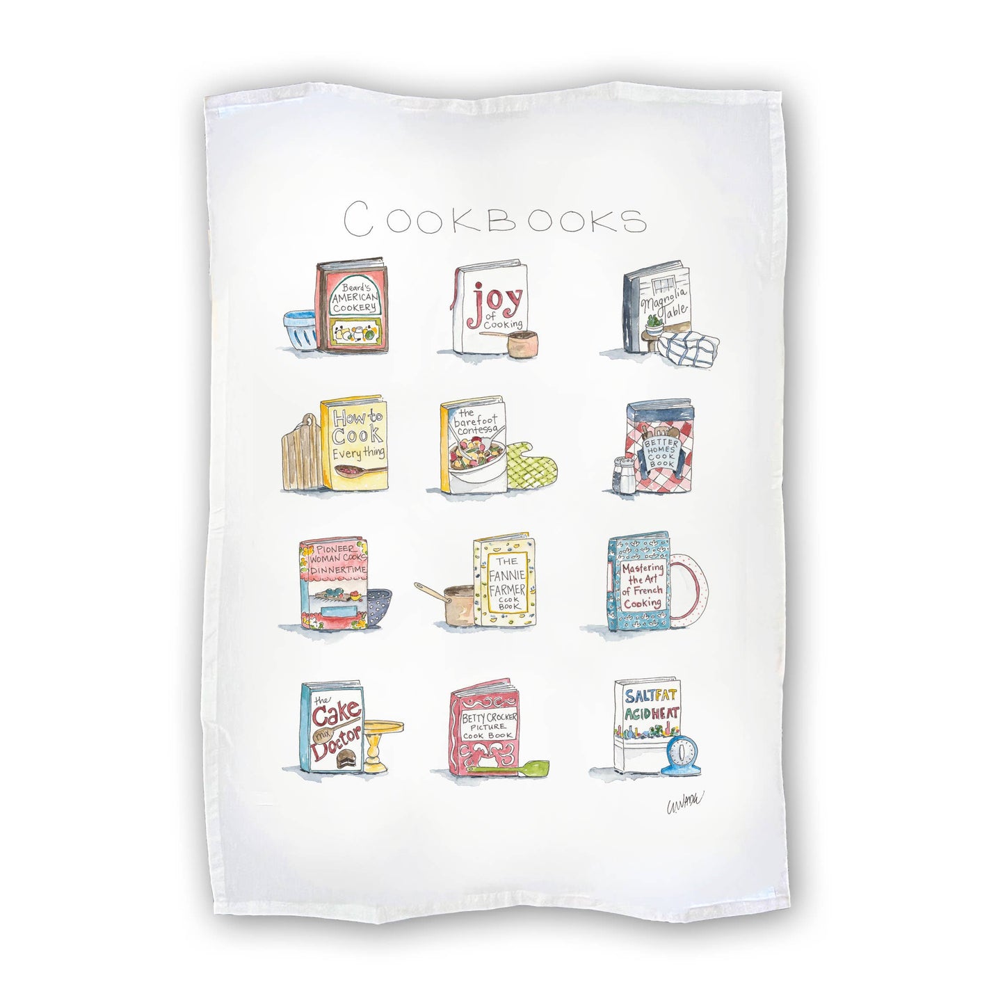 Cookbooks Tea Towel