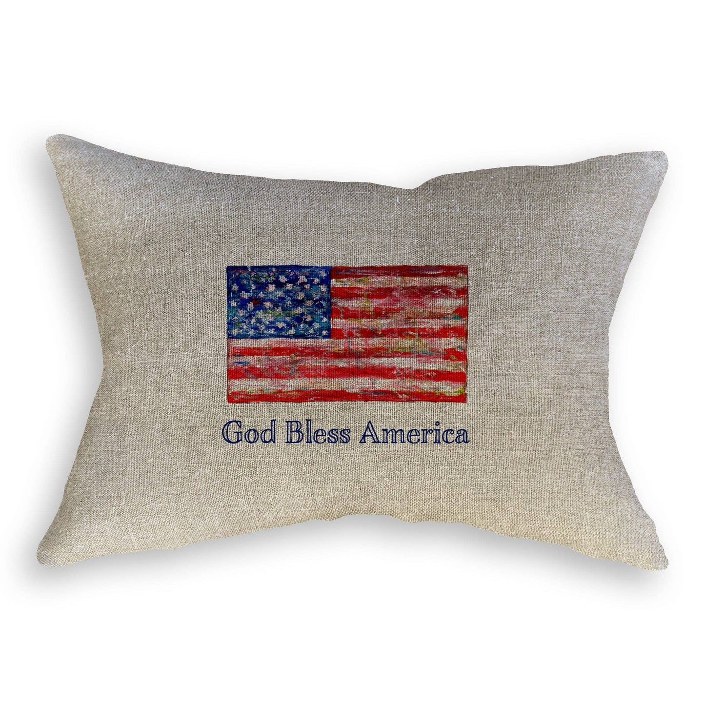 French Graffiti - Flag with God Bless America