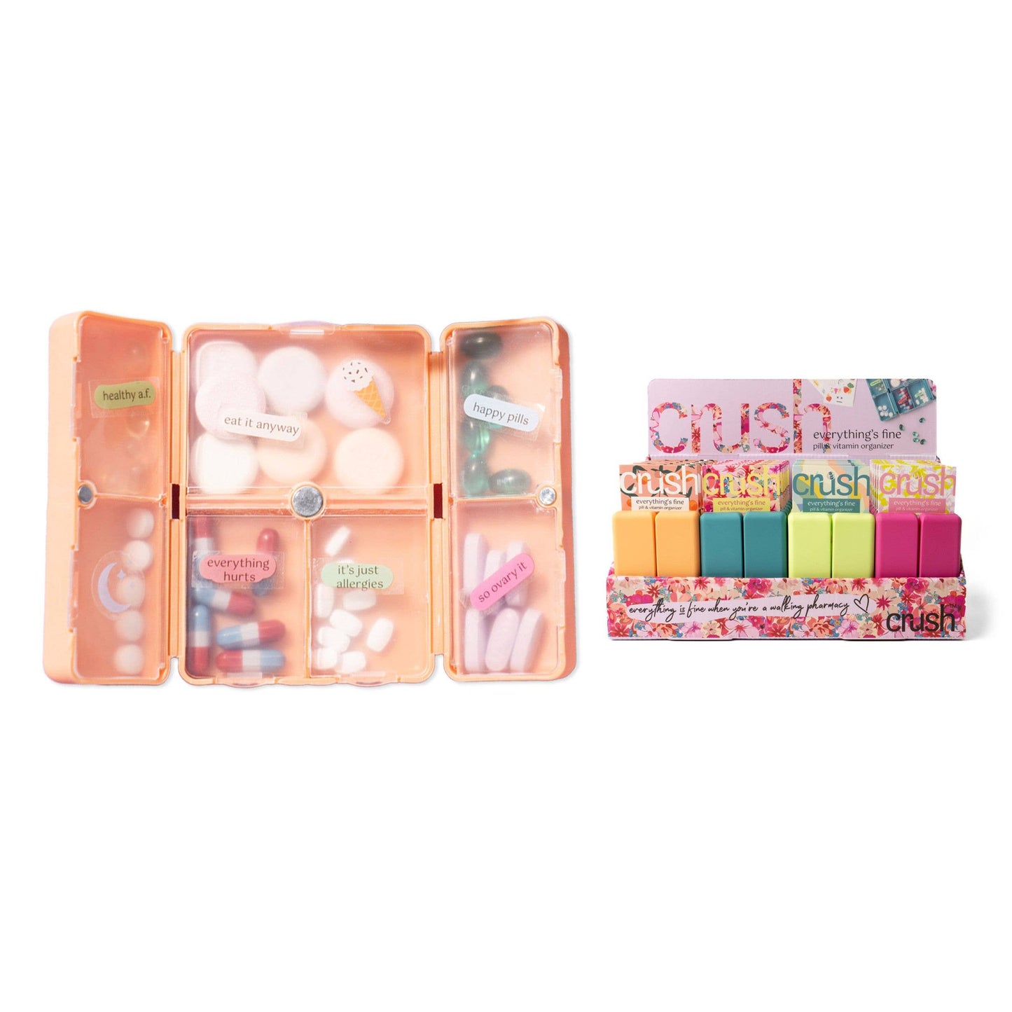 DM Merchandising - Crush Everything's Fine Pill & Vitamin Case