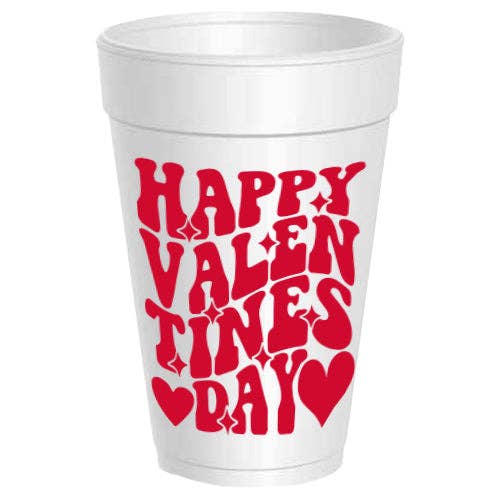 Sassy Cups - Happy Valentines Day Groovy - 10 pack