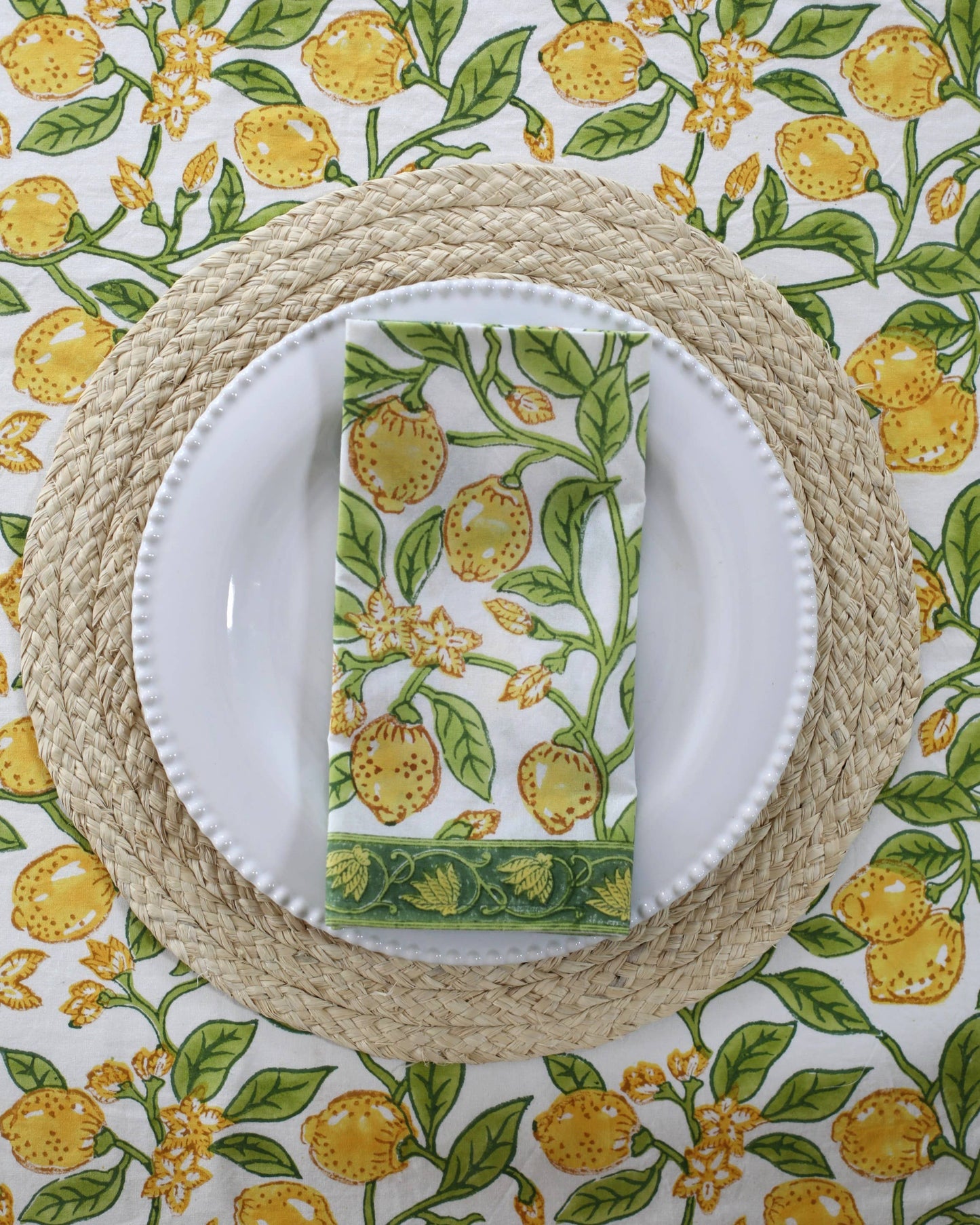 PACIFIC & ROSE TEXTILES - Tablecloth Lemon