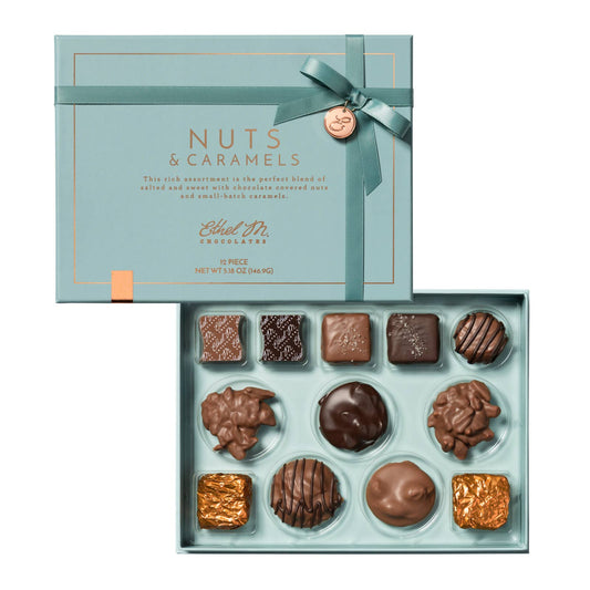 PREMIUM 12-PIECE NUTS & CARAMELS COLLECTION, ASSORTMENT