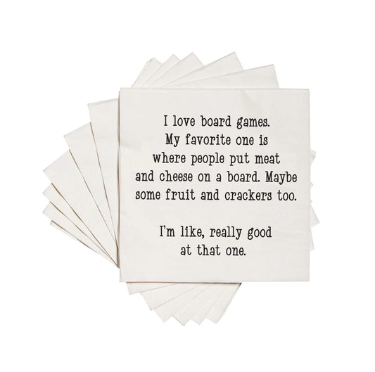 I Love Board Games Cocktail Napkin