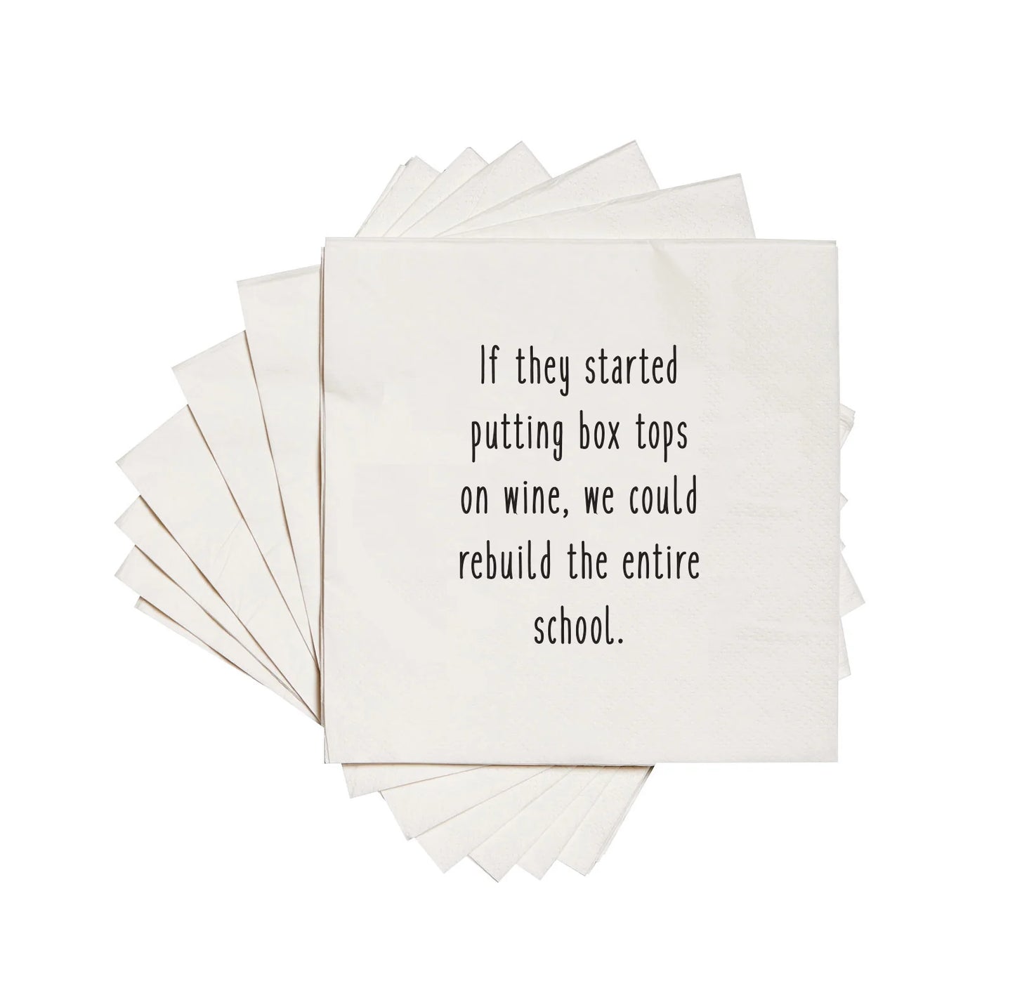 Box Tops Pack of 20 Cocktail Napkins