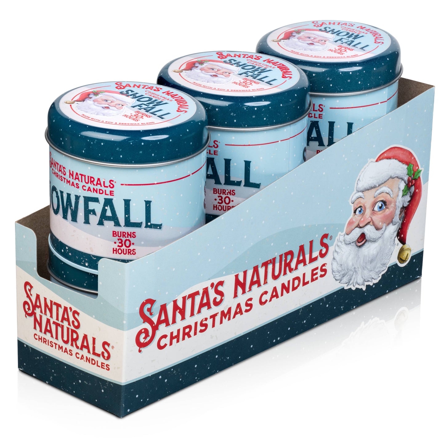 Santa's Naturals - Christmas Candle in Snow Fall 9oz ($7.50 each)