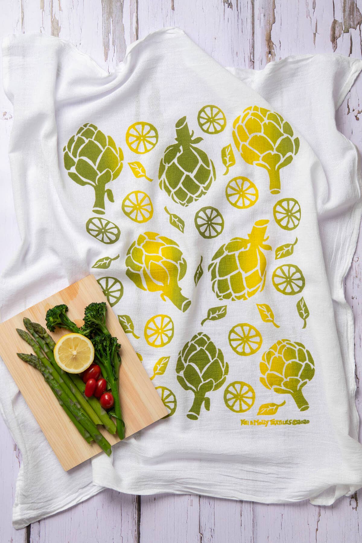 Flour Sack Dish Towel - Artichokes