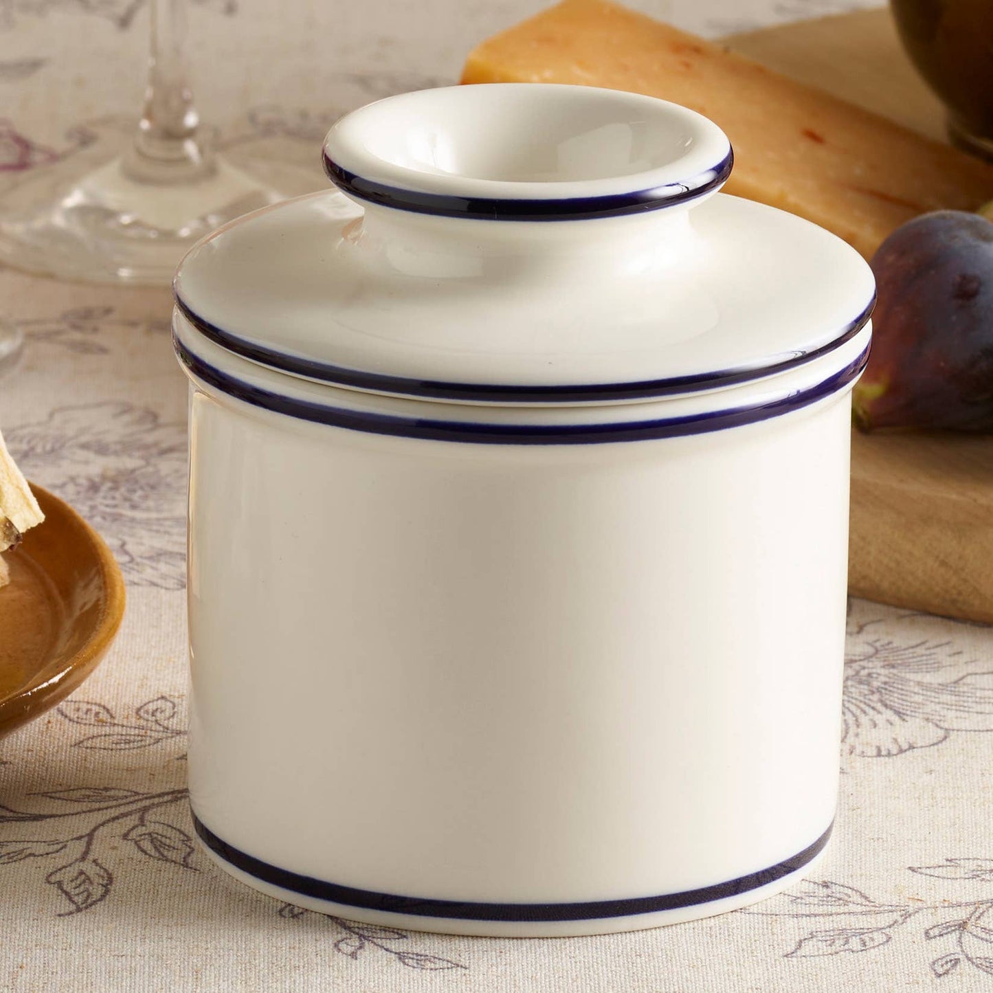 The Original Butter Bell-Le Bistro Blue Trim