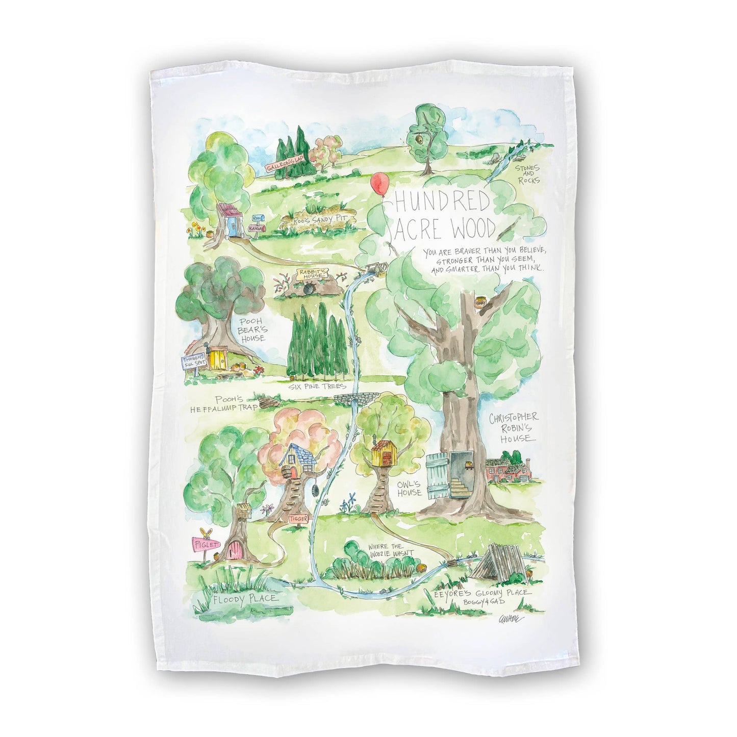 Pooh's Hundred Acre Wood Tea Towel