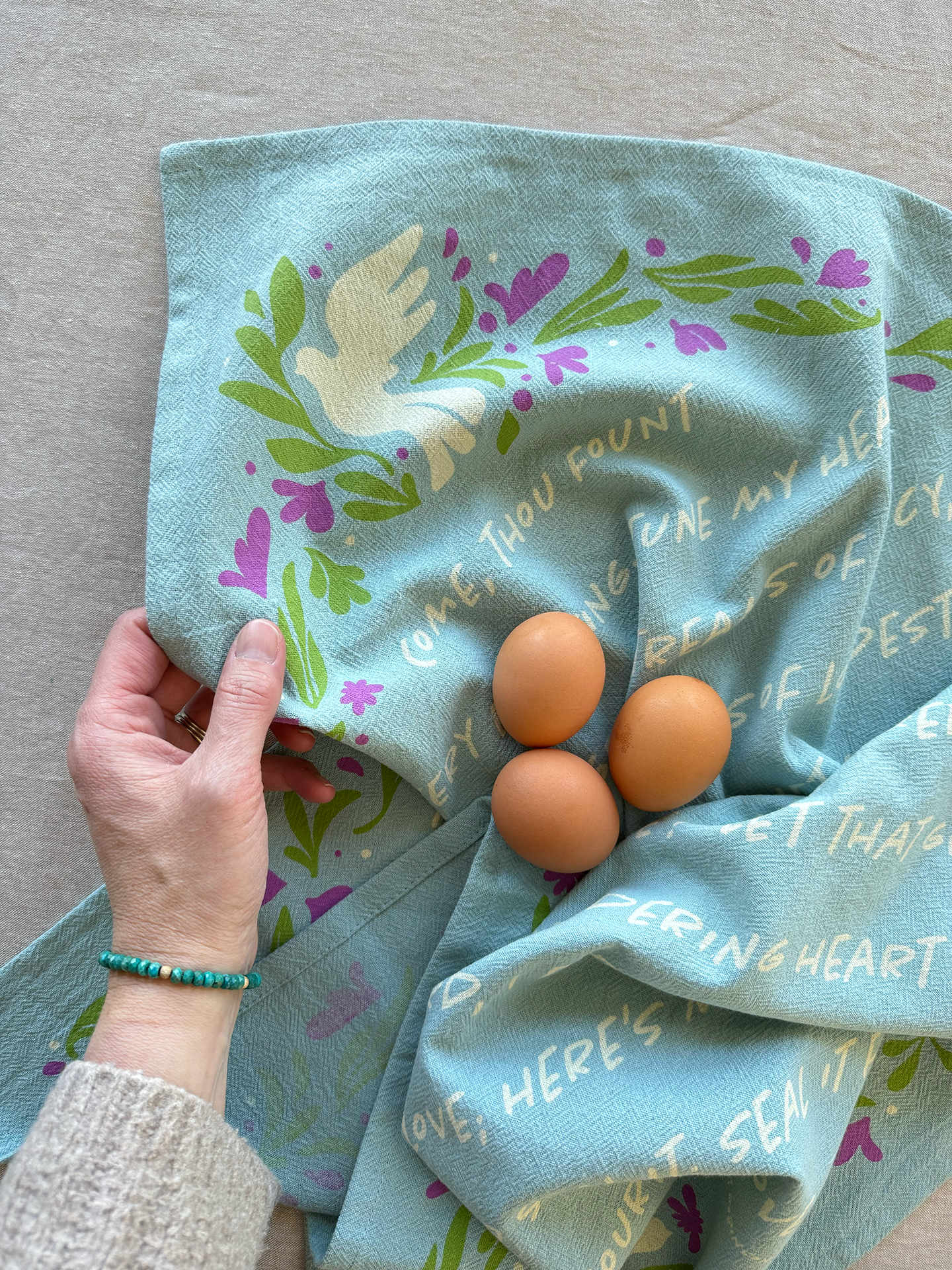 Come Thou Found Hymn Tea Towel