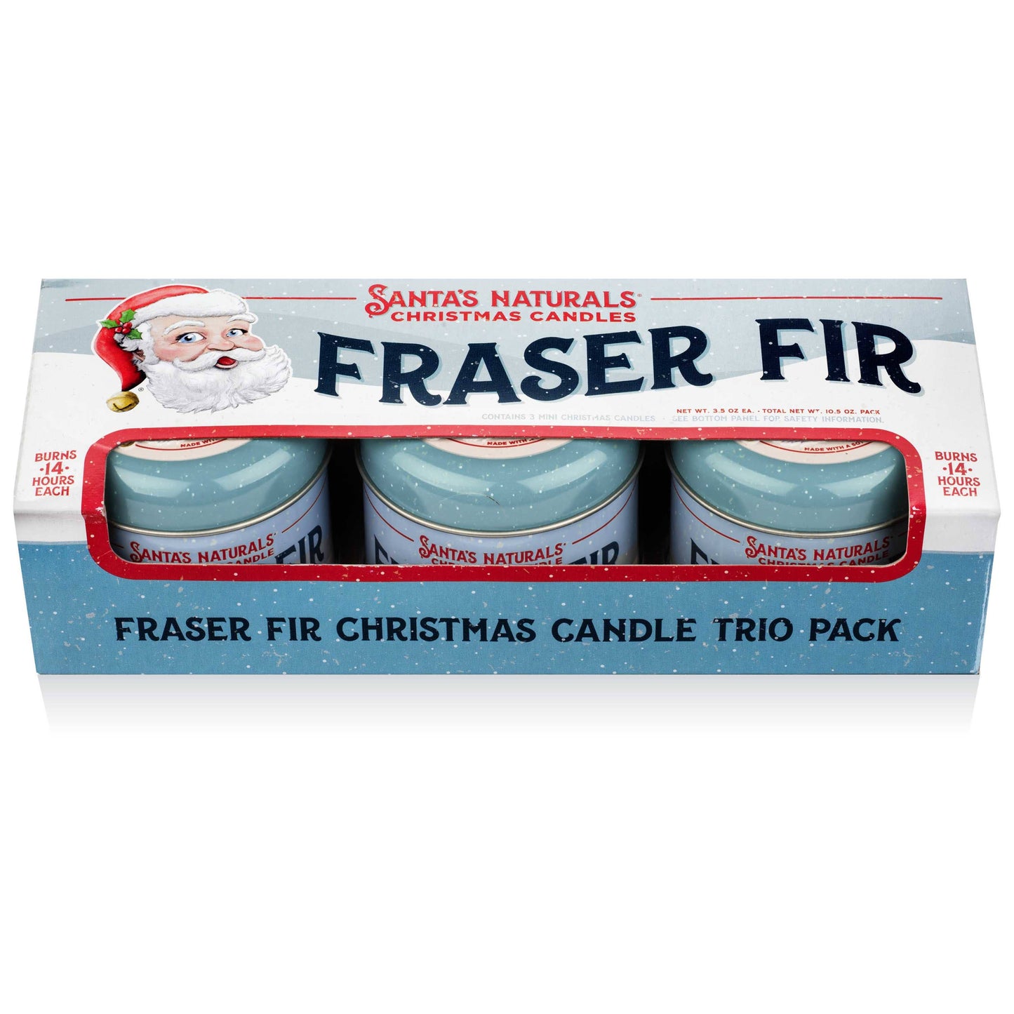 Santa's Naturals - Christmas Candle in Fraser Fir 3.5oz Mini Trio  ($10 each)