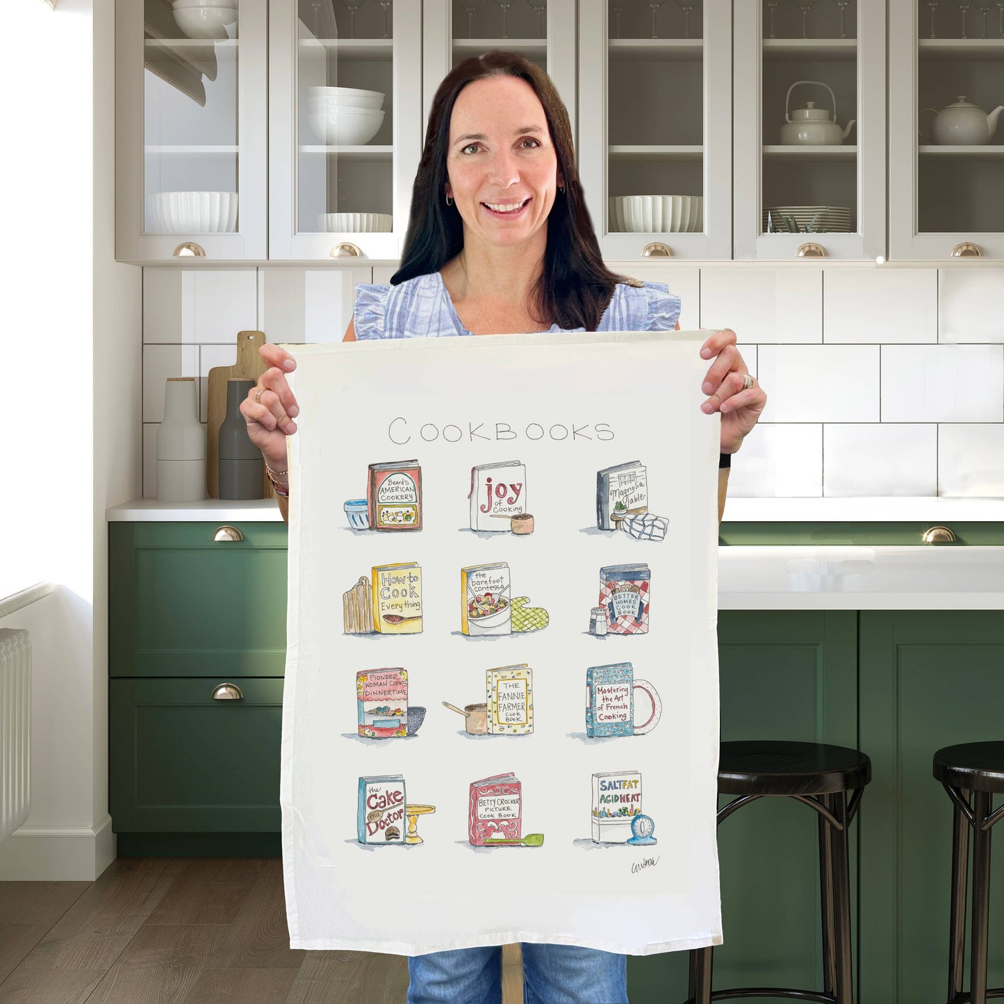 Cookbooks Tea Towel