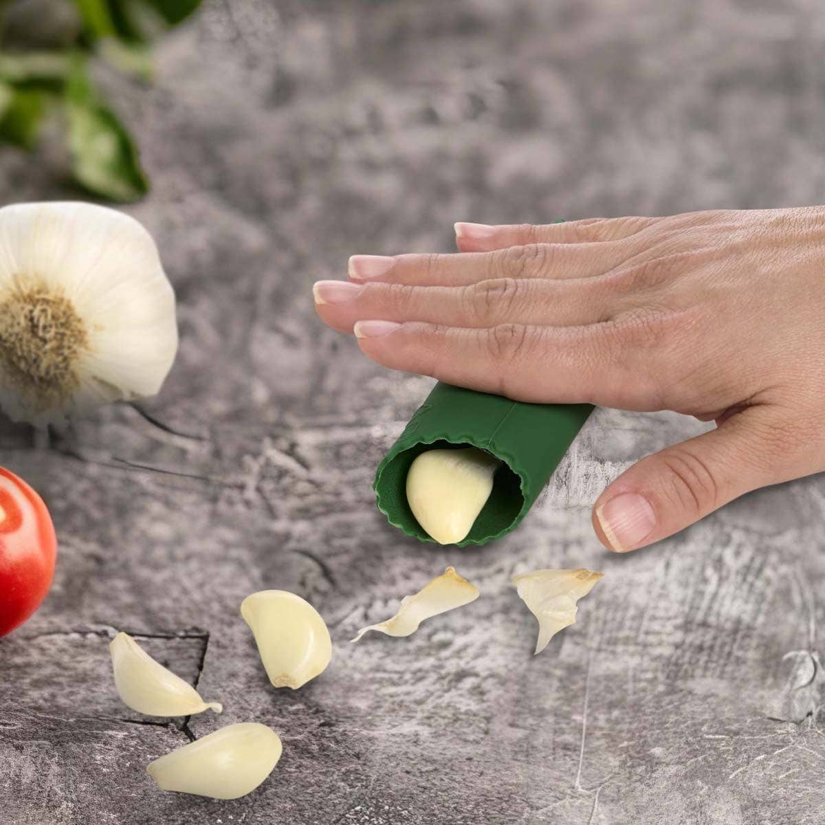 Fantes Silicone Garlic Peeler Tube, BPA Free, Green