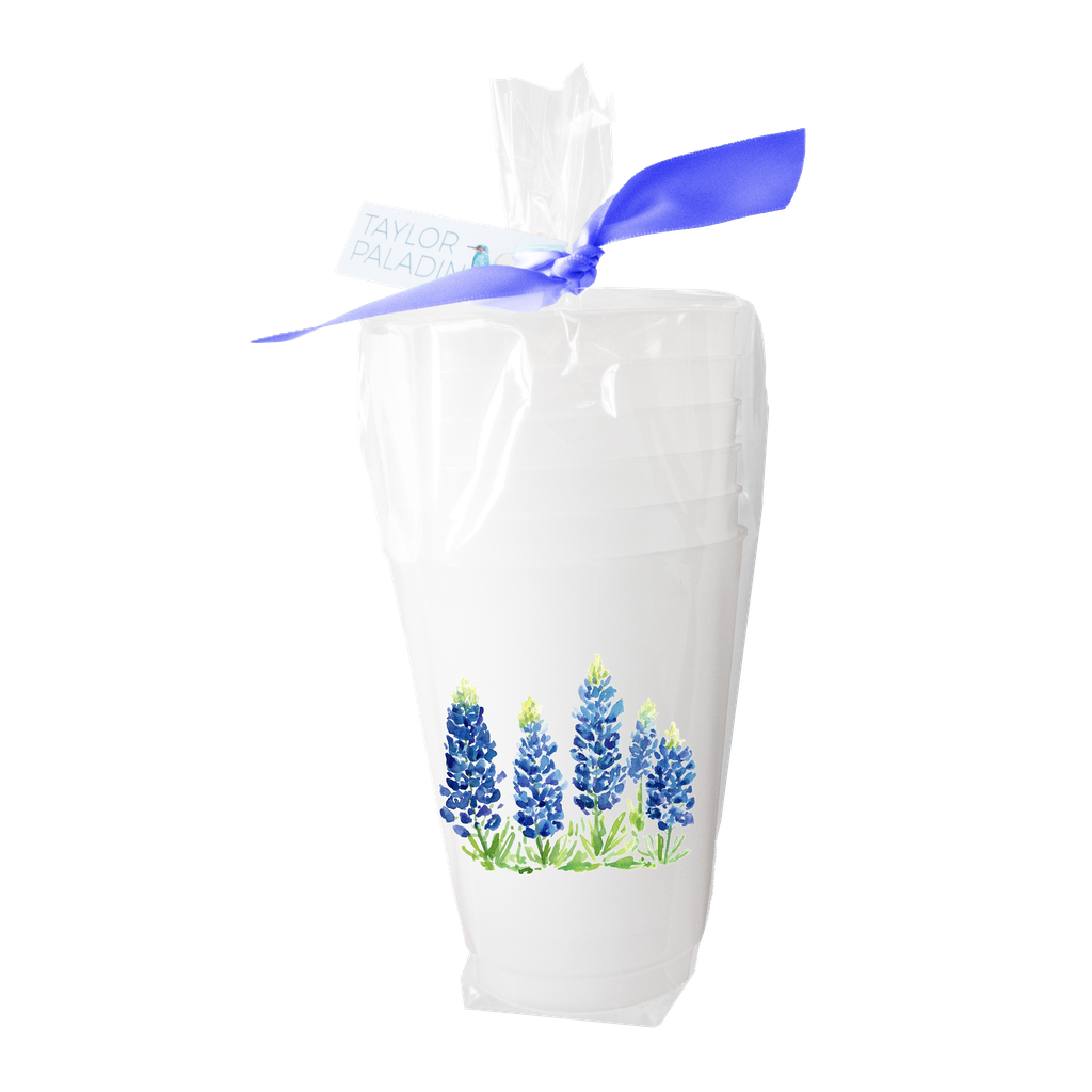Taylor Paladino - Bluebonnet Fields Frosted Cups | Set of 6