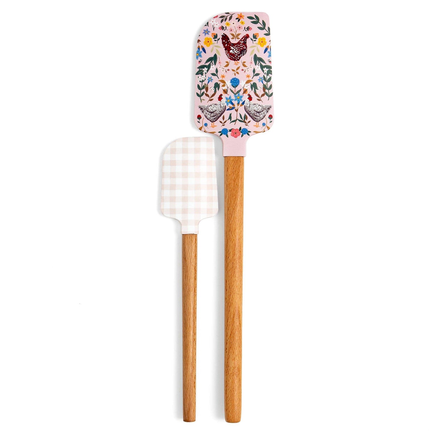 Paper Farm Press - Chicken & Flowers Silicone Kitchen Spatulas - Set of 2