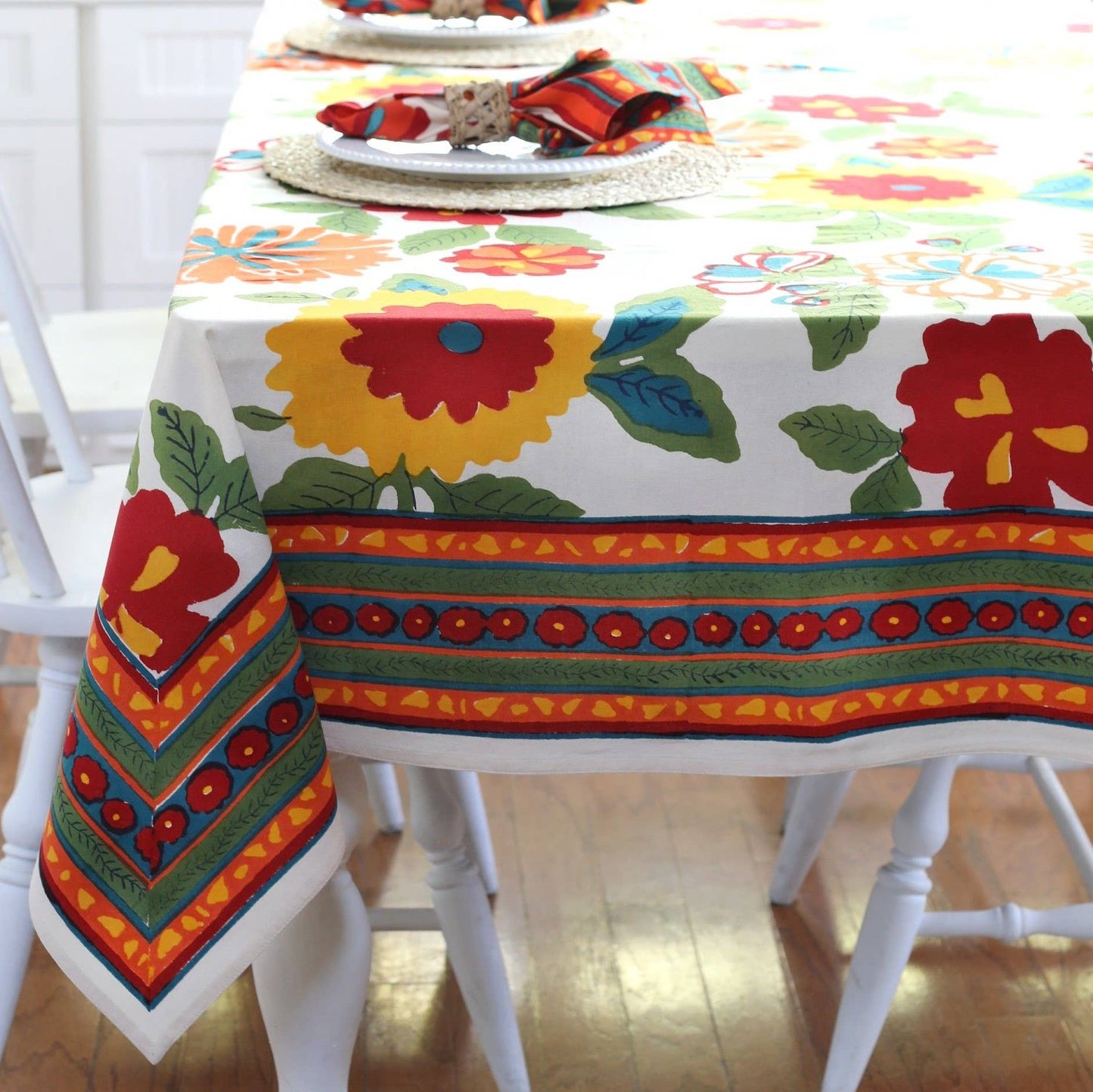 PACIFIC & ROSE TEXTILES - Tablecloth Flower Power