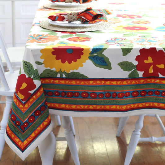 PACIFIC & ROSE TEXTILES - Tablecloth Flower Power