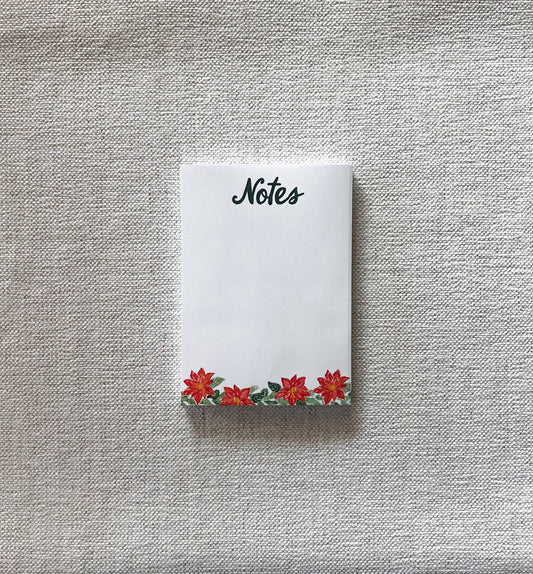 Poinsettia Wreath Notepad