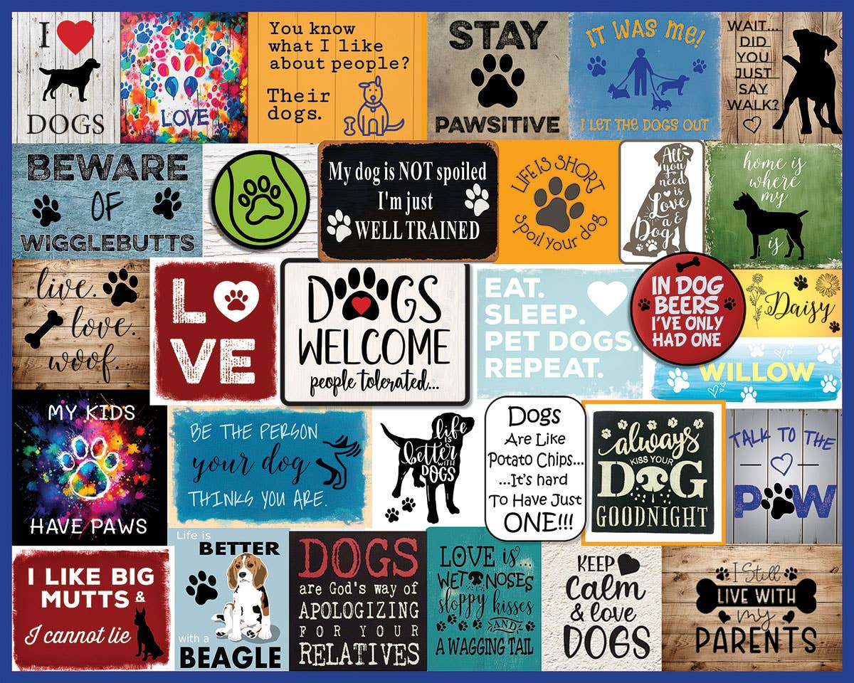 I Love Dogs (1926pz) - 1000 Piece Jigsaw Puzzle