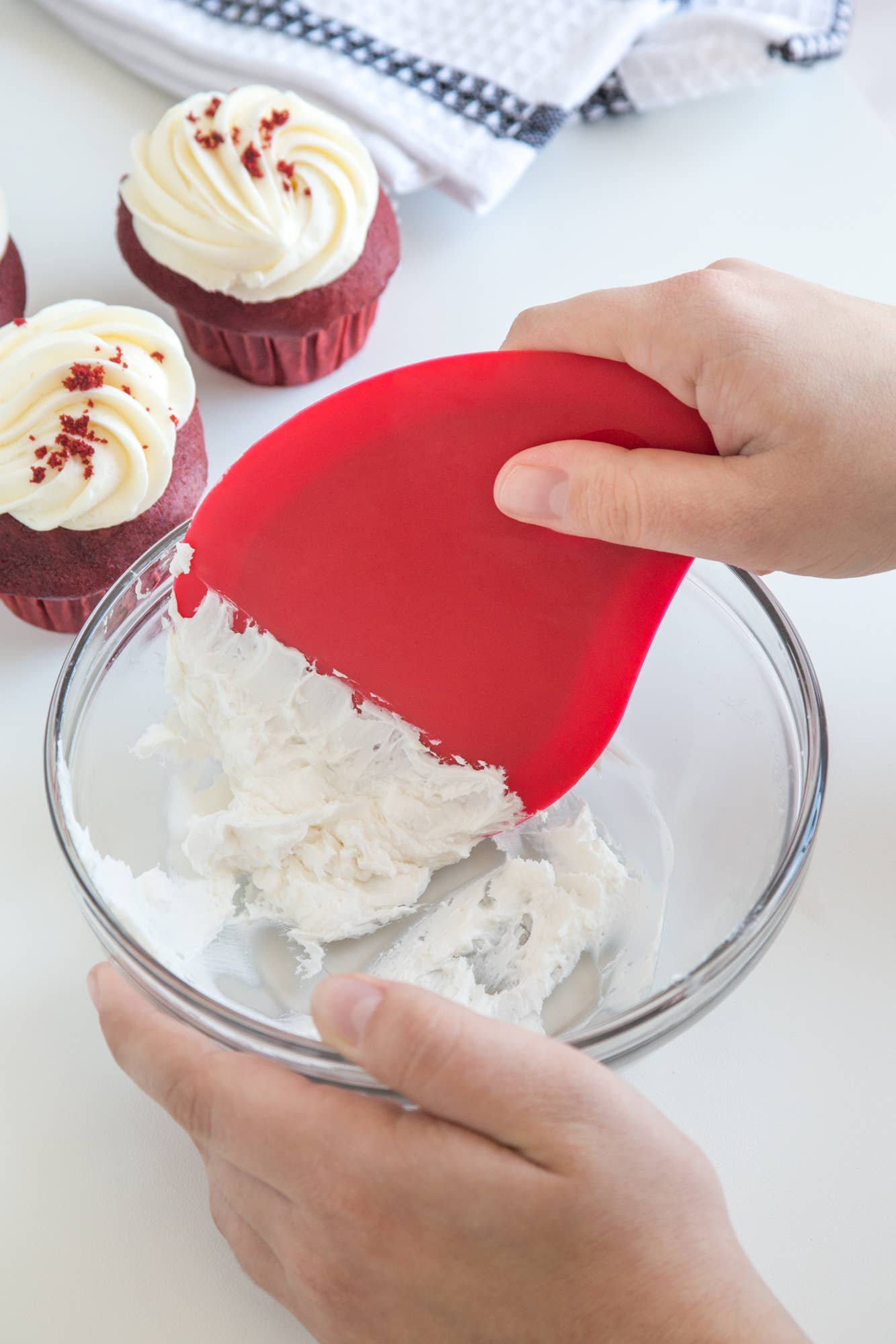Fox Run Silicone Bowl Scraper, Red, 5.5" x 4.5"