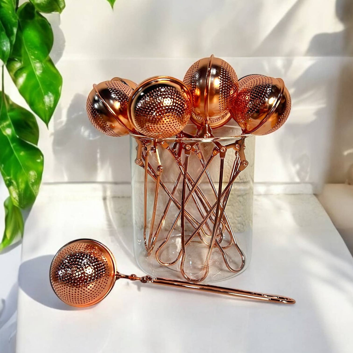 Rose Gold Stainless Steel Tea Strainer