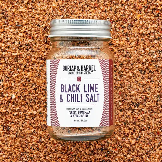 Burlap & Barrel - Black Lime & Chili Salt - Single Origin Spice & Seasoning