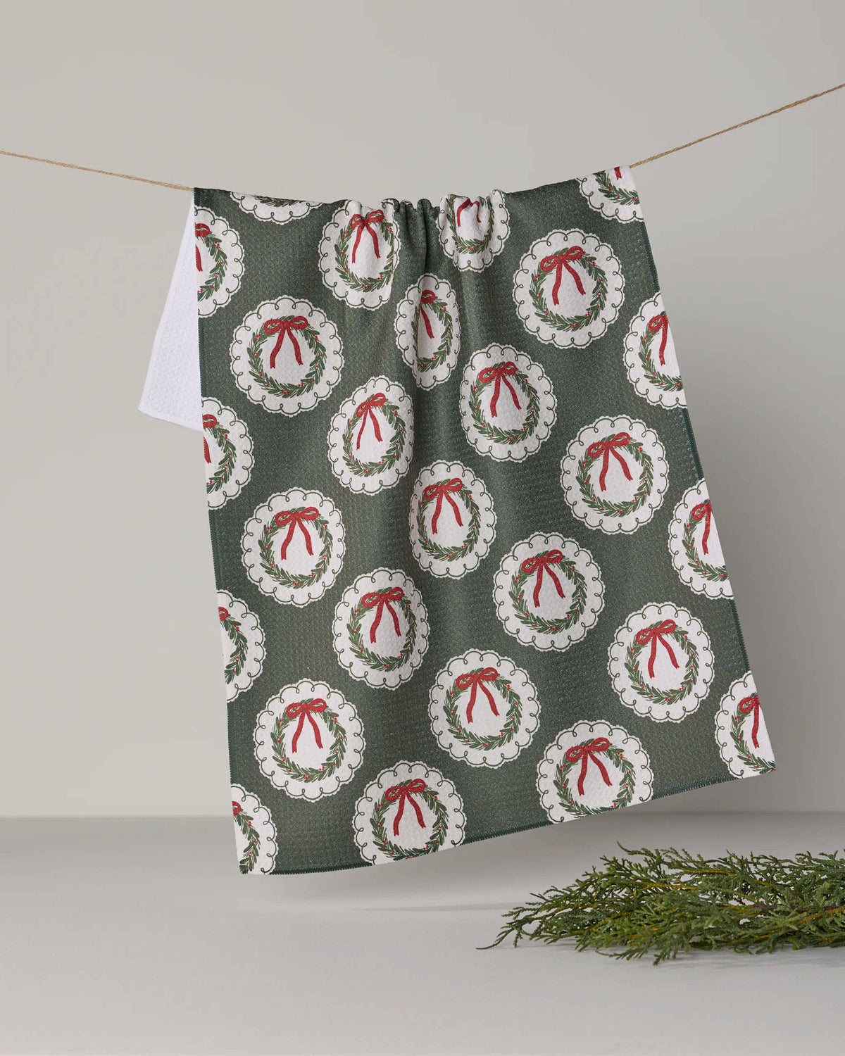 Merry Wreaths Tea Towel - Holiday 2026