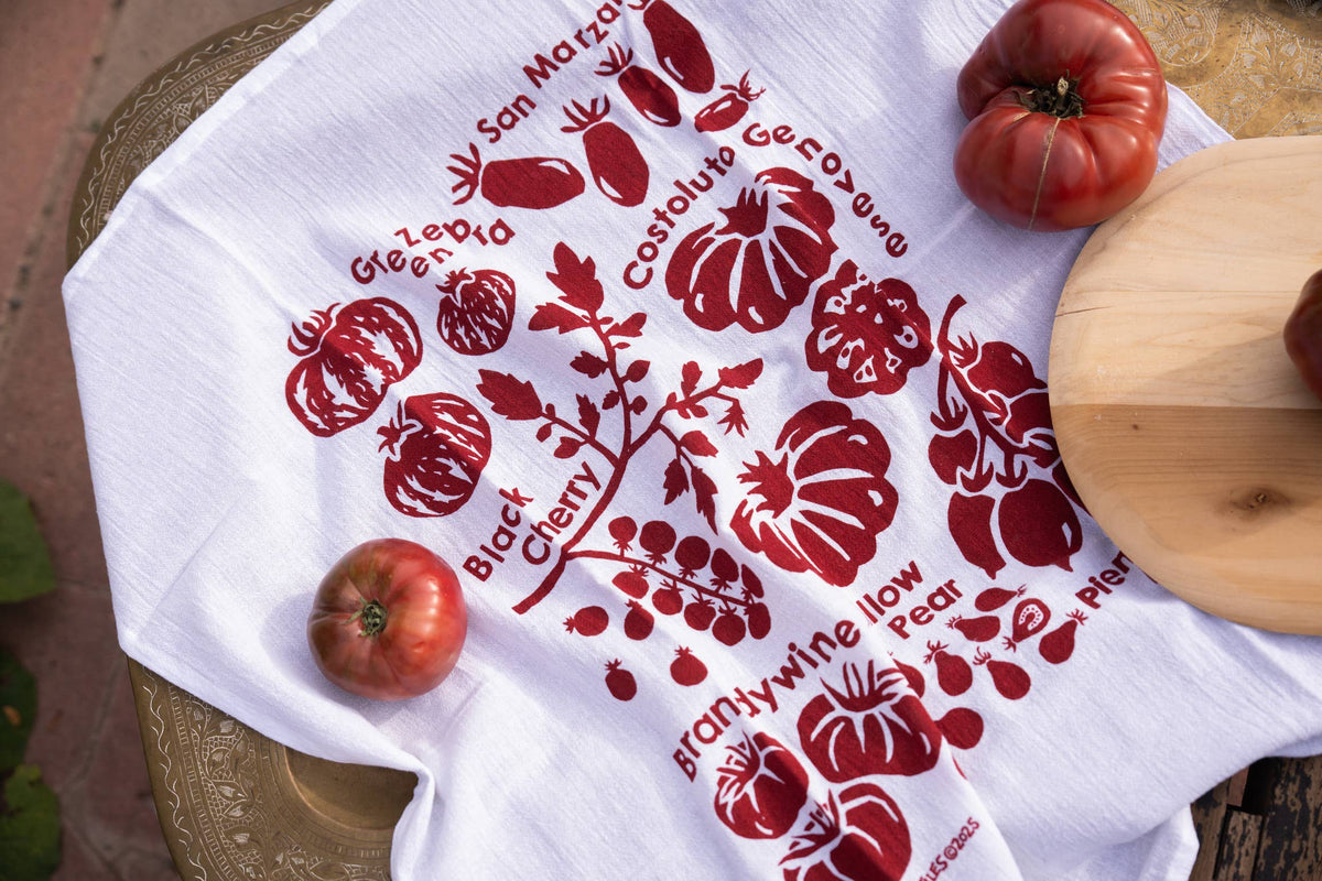 Flour Sack Dish Towel - Tomatoes