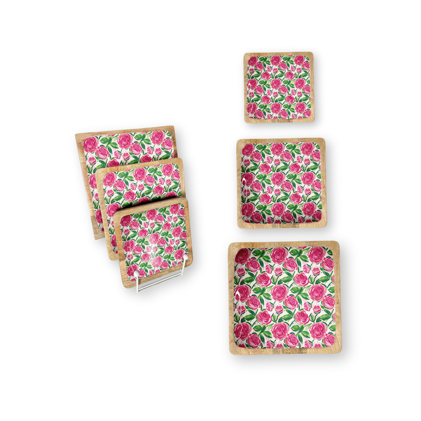 Roses Square Trays