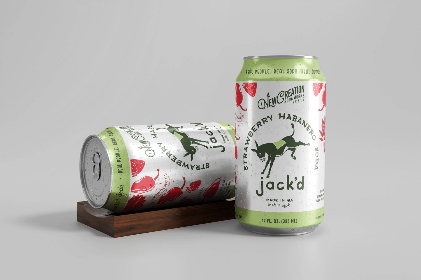 New Creation Soda - Jack'd Strawberry Habanero Soda (Case of 16)