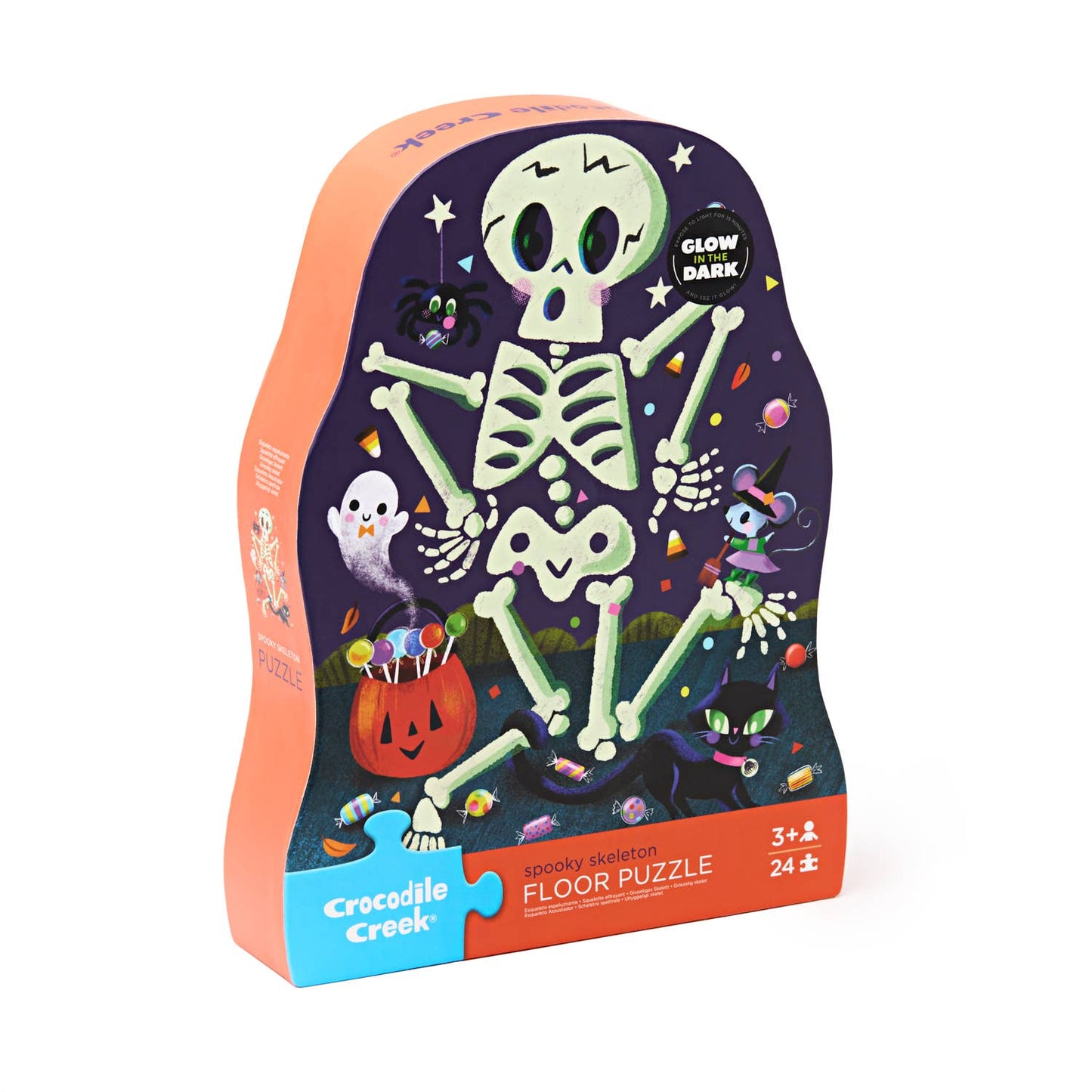 24pc Shape Box Puzzle Spooky Skeleton