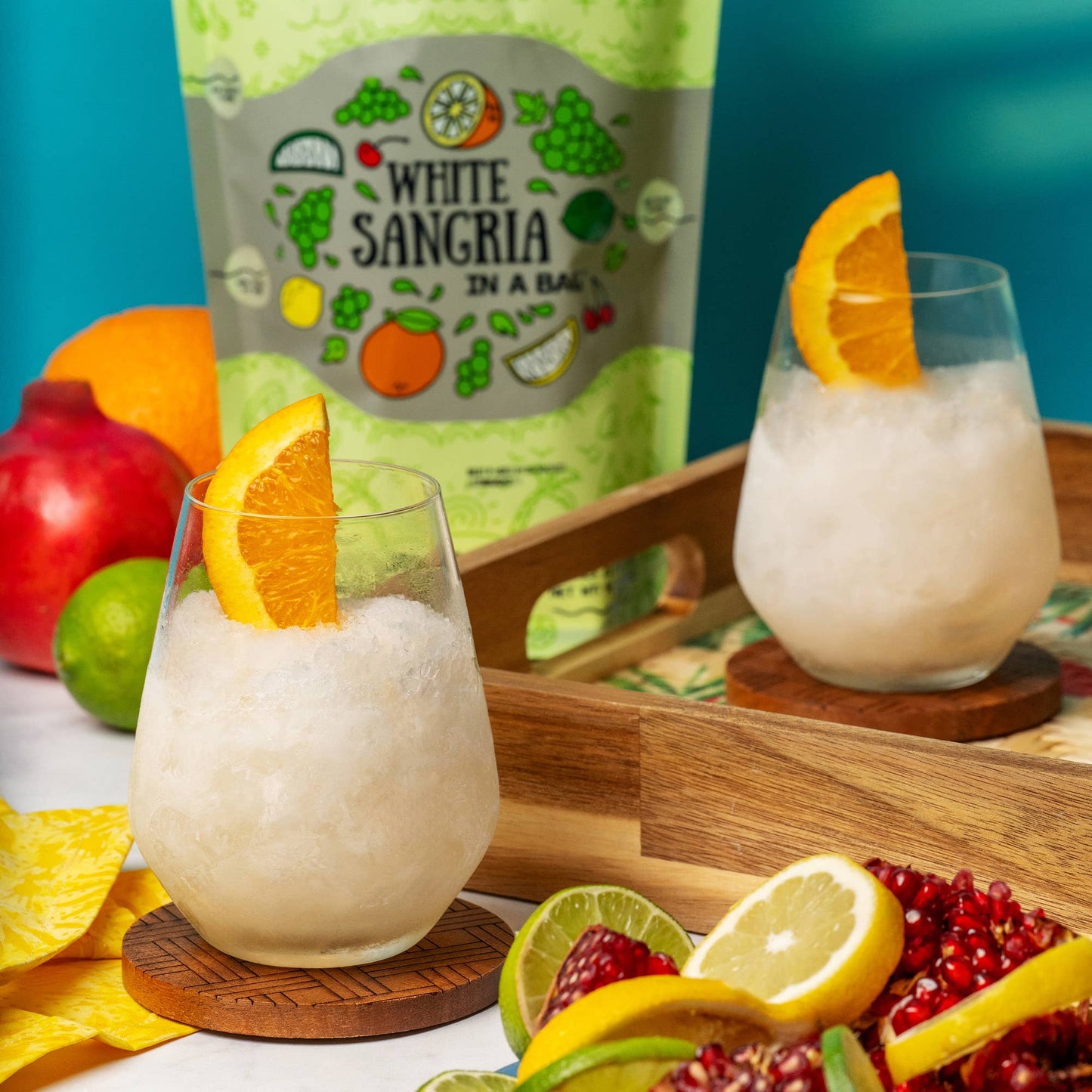 Lieutenant Blender's Cocktail Mixes - White Sangria in a Bag® Cocktail / Mocktail Slushie Mixer