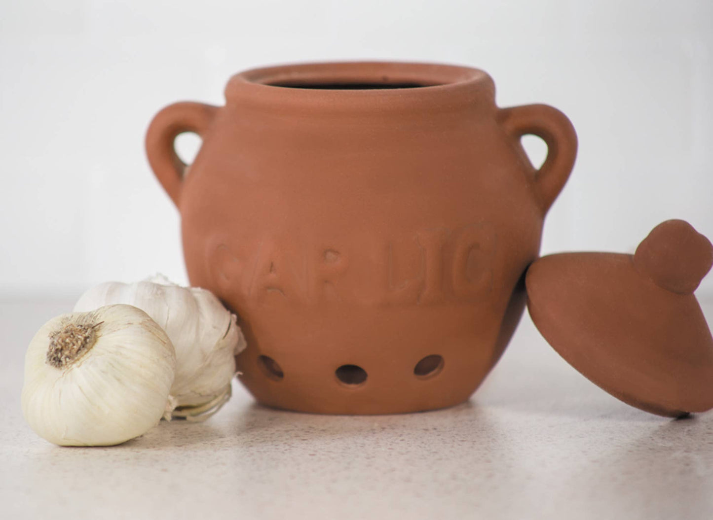 Fox Run Garlic Keeper, Terra Cotta, 4.25" x 5.25"