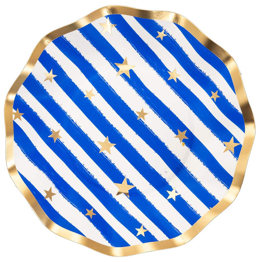 Sophistiplate - Wavy Appetizer/Dessert Bowl Patriotic Confetti/8ct