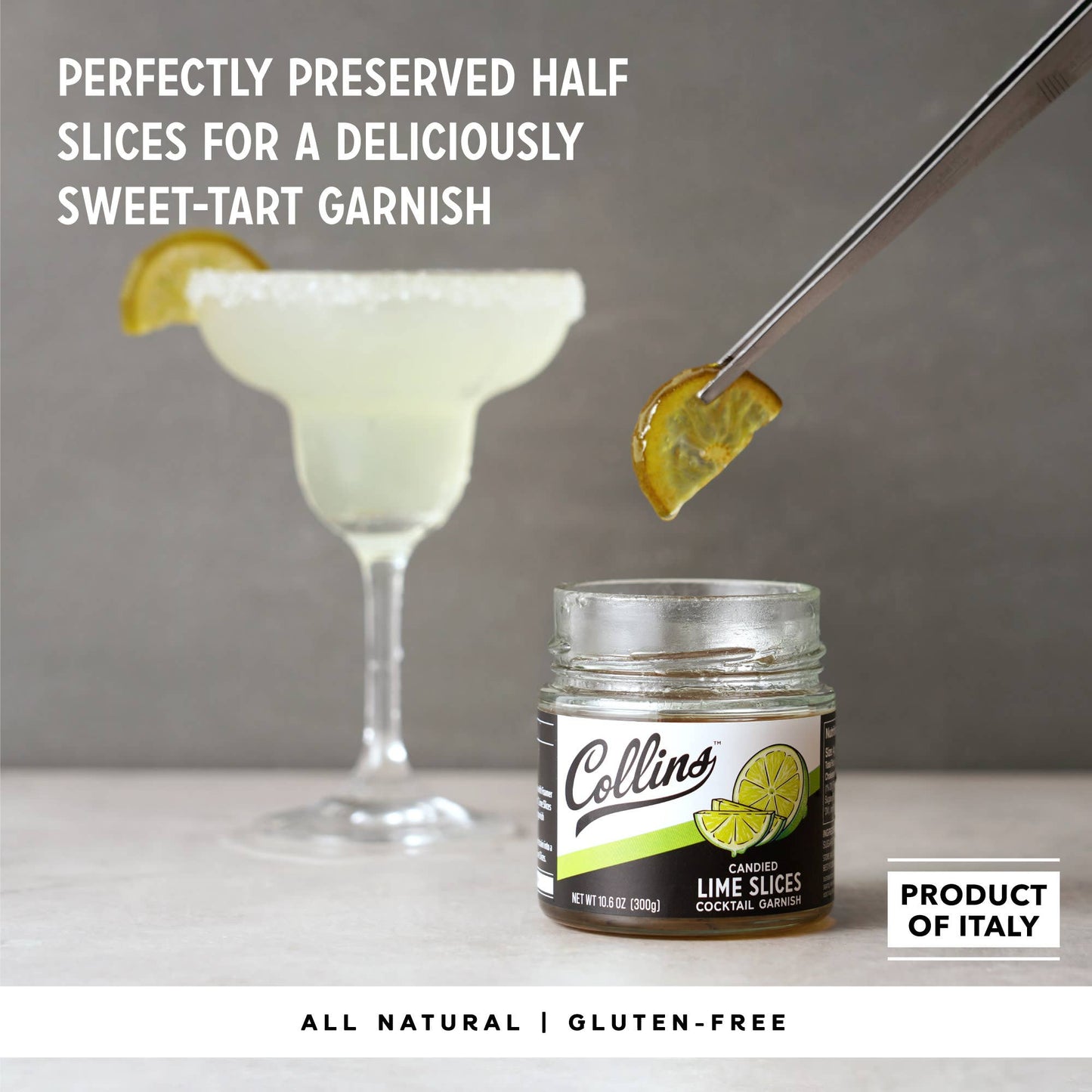 Collins - Candied Lime Slices in Syrup 10.6 oz