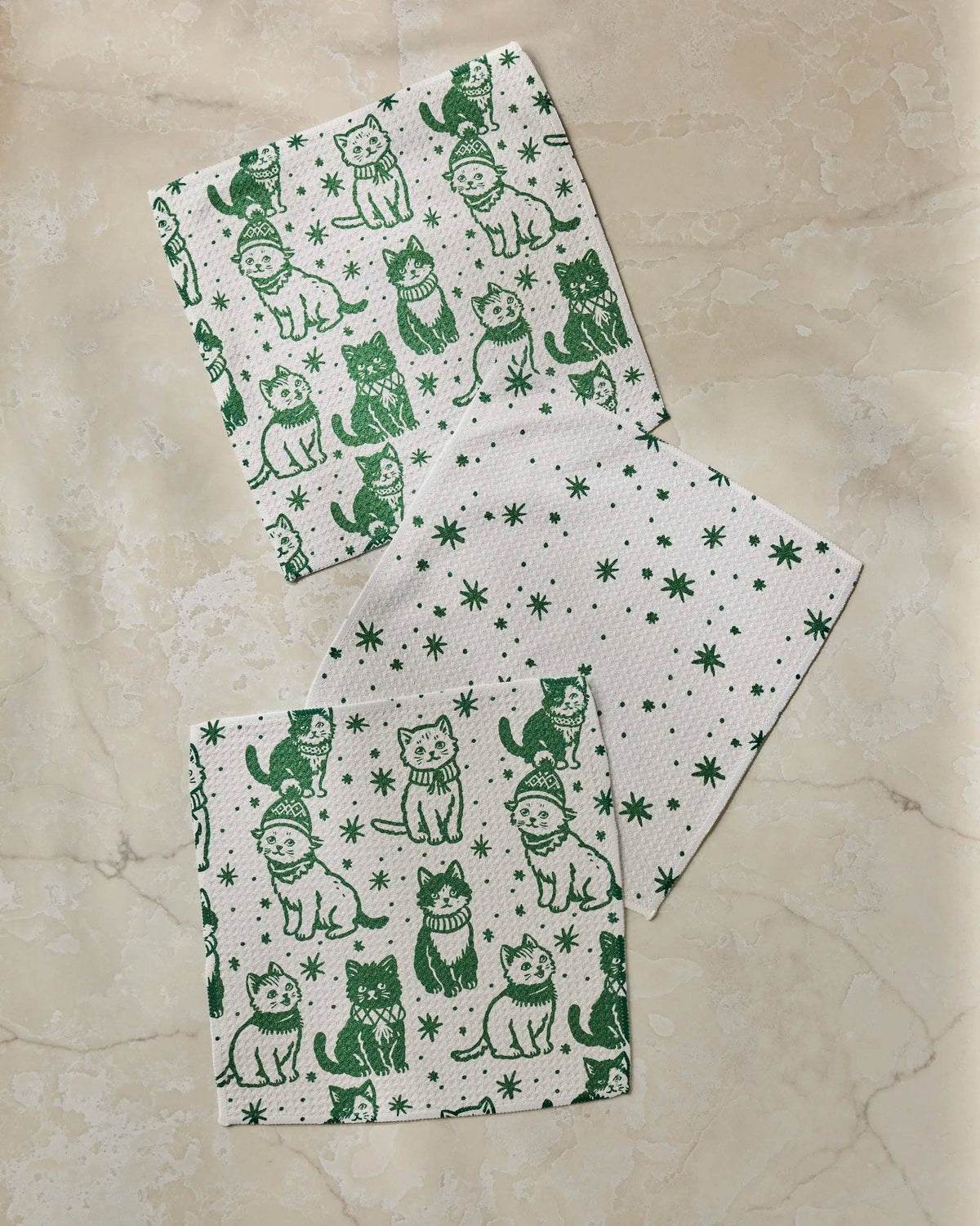 Cozy Kittens Dishcloth Set - Holiday 2026