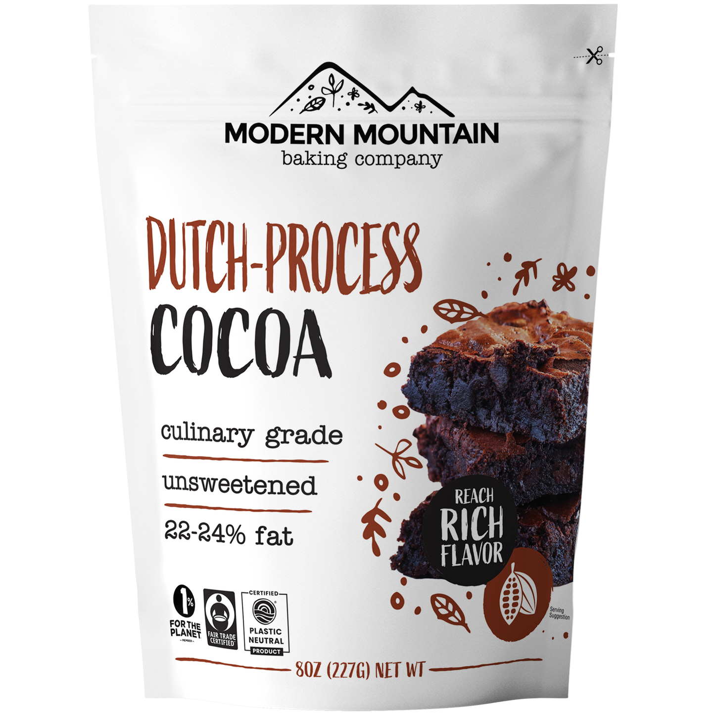 Modern Mountain Baking Company - Dutch-Process Cocoa Powder - High Fat, Fair Trade Certified