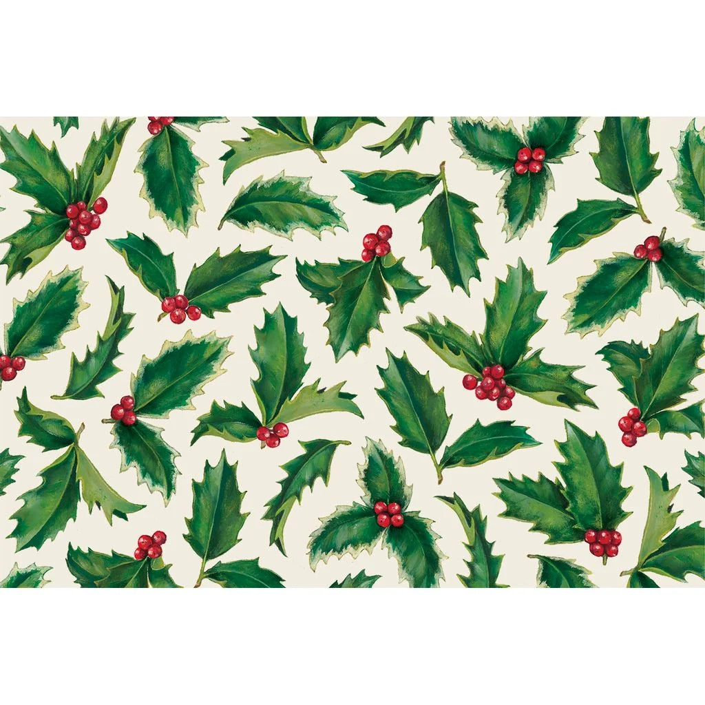 Holiday Holly Placemat Pad of 20 Sheets