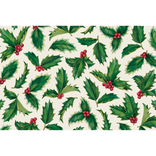 Holiday Holly Placemat Pad of 20 Sheets