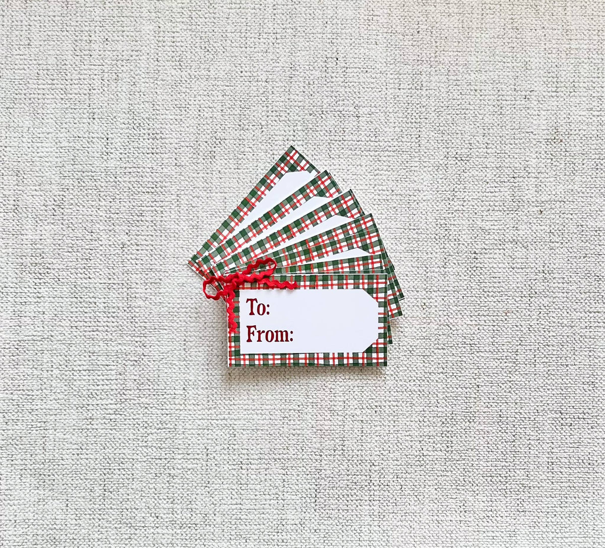 Flannel Christmas Gift Tag