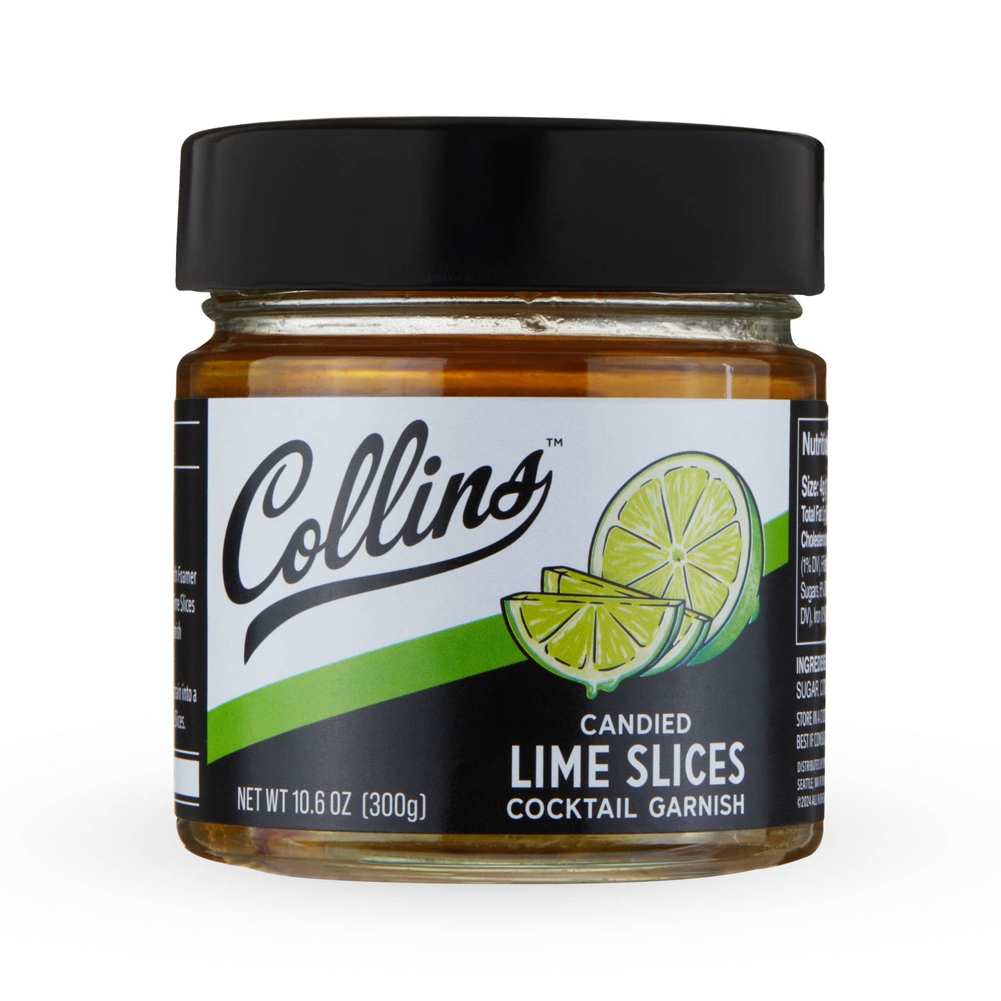Collins - Candied Lime Slices in Syrup 10.6 oz