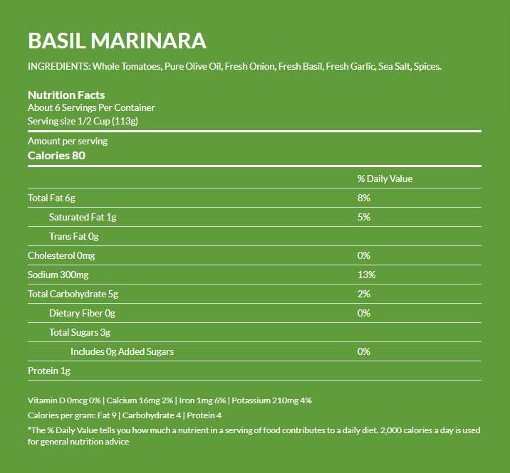 Hoboken Farms - Hoboken Farms Basil Marinara 6 Pack