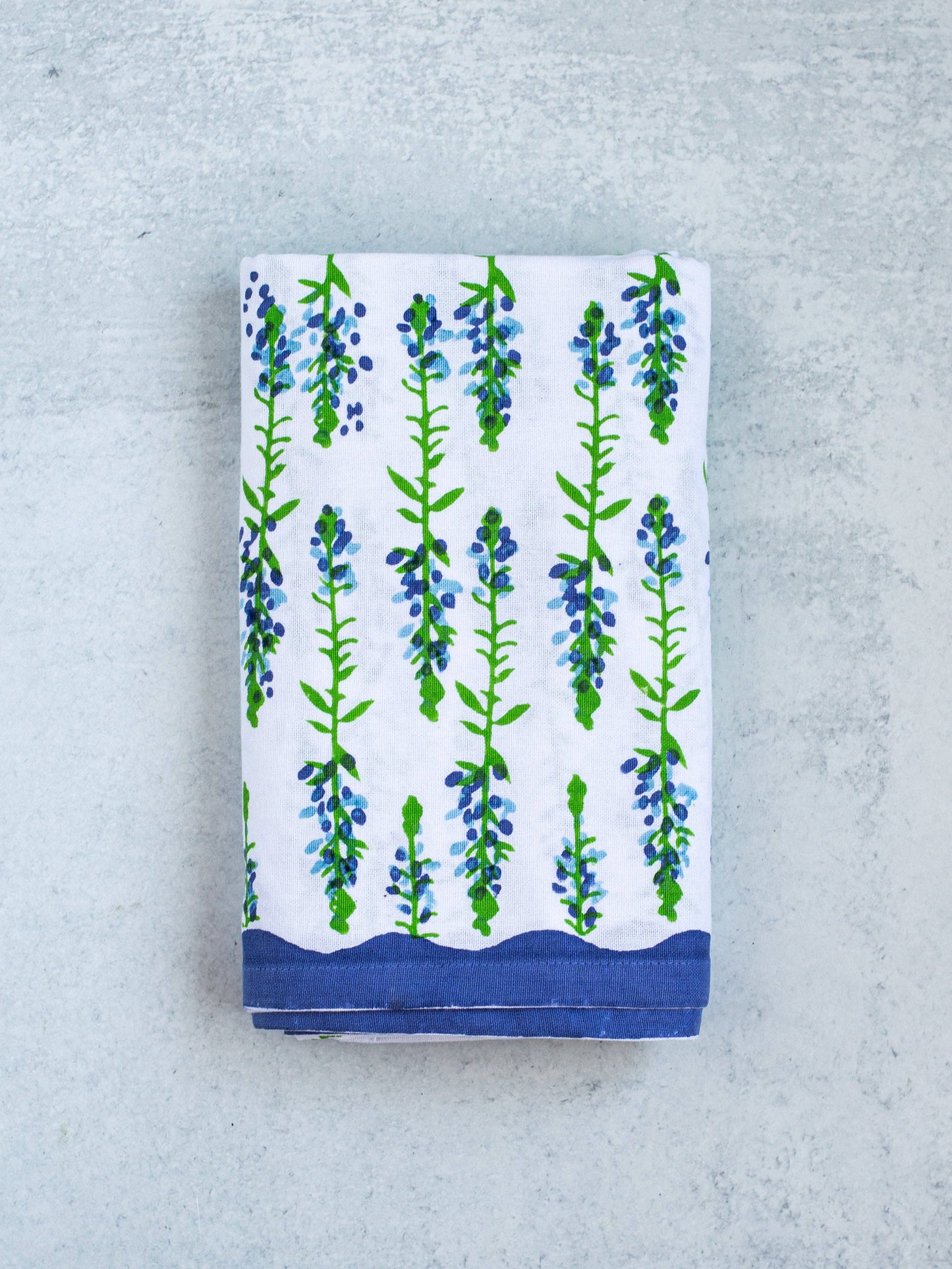 Mended - Table Throw - Bluebonnets