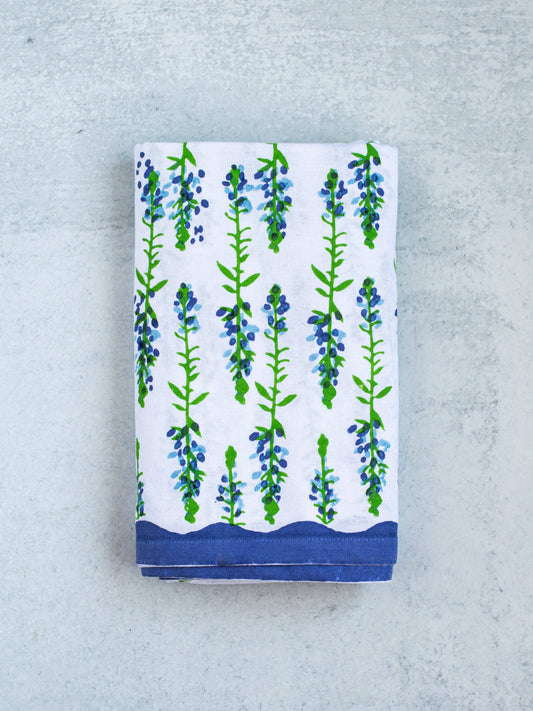 Mended - Table Throw - Bluebonnets