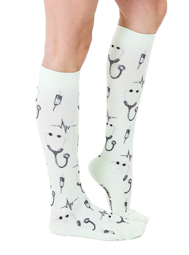 Living Royal - Compression Socks (15-20mmHg) - Doctor Visit - Pale Green